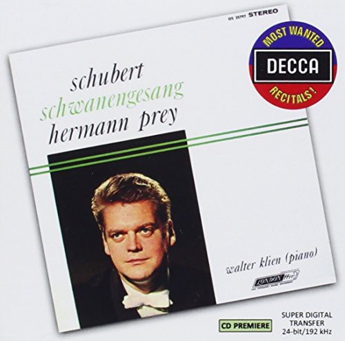 Prey Hermann/Klein Walter - Schwanengesang in the group CD / Bestsellers at Bengans Skivbutik AB (1102908)