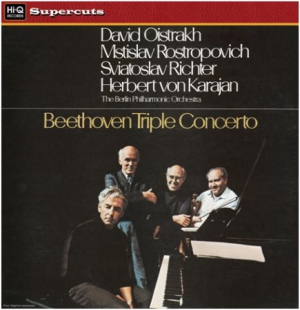 Beethoven/Triple Concerto - Oistrakh/Rostropovich/Karajan in the group VINYL / Pop at Bengans Skivbutik AB (1310207)