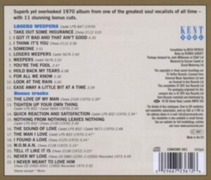 James Etta - Losers Weepers With Bonus Tracks in the group OTHER / Övrigt /  at Bengans Skivbutik AB (1811267)