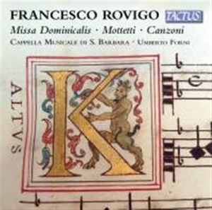 Rovigo Francesco - Missa Dominicalis, Motetti & Canzon in the group Externt_Lager /  at Bengans Skivbutik AB (1871655)