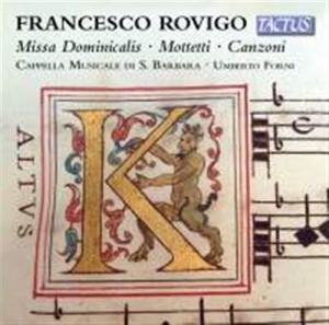 Rovigo Francesco - Missa Dominicalis, Motetti & Canzon in the group Externt_Lager /  at Bengans Skivbutik AB (1871655)