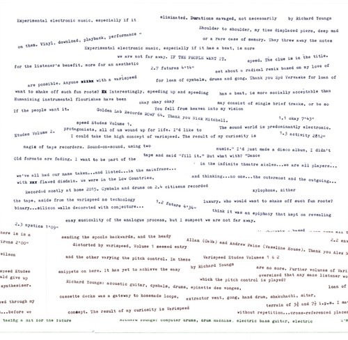 Youngs Richard - Varispeed Etudes in the group VINYL / Bestsellers at Bengans Skivbutik AB (1876393)
