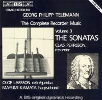 Telemann Georg Philipp - Complete Recorder Music Vol3 in the group CD / Klassiskt at Bengans Skivbutik AB (2007396)