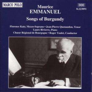 Emmanuel Maurice - Songs Of Burgundy in the group CD / Klassiskt at Bengans Skivbutik AB (2008165)