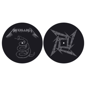 Metallica - The Black Album Slipmat Pair in the group MERCHANDISE / Merch / Hårdrock at Bengans Skivbutik AB (2645221)