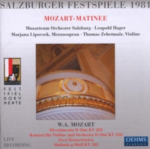 Mozart - Sf Matineen Hager in the group CD / Klassiskt at Bengans Skivbutik AB (3187360)