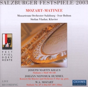 Mozart/Kraus/Hummel - Sf Matineen Bolton in the group CD / Klassiskt at Bengans Skivbutik AB (3187362)
