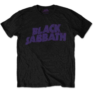 Black Sabbath - Vintage Wavy Logo Uni Bl  (2XL) in the group MERCHANDISE / T-shirt / Heavy Metal at Bengans Skivbutik AB (3351385)