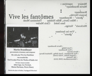 Brandlmayr Martin - Vive Les Fantomes in the group OTHER / Övrigt /  at Bengans Skivbutik AB (3565380)