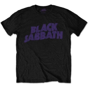 Black Sabbath -  Men's Tee: Wavy Logo Vintage (L) in the group OTHER / Merch T-shirts / T-shirt Kampanj at Bengans Skivbutik AB (3587766)
