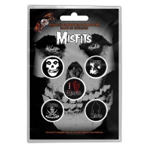 Misfits - MISFITS BUTTON BADGE PACK: SKULL in the group OTHER / Merch CDON 2306 at Bengans Skivbutik AB (3640997)