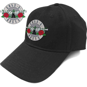 Guns N Roses - Silver Circle Logo Bl Baseball C in the group OTHER / Merch Caps and Hats at Bengans Skivbutik AB (3755185)