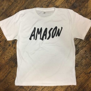 Amason - T-Shirt White logo (Svart) in the group Minishops / Amason at Bengans Skivbutik AB (3757607)
