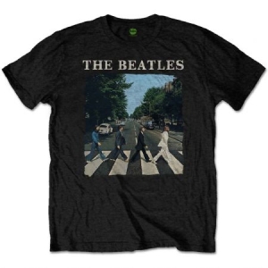 Beatles -  The Beatles Unisex Premium Tee: Abbey Road & Logo (M) in the group MERCHANDISE / T-shirt / Pop-Rock at Bengans Skivbutik AB (3762410)