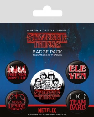 Stranger Things - Badge Pack in the group OTHER / CDON - Exporterade Artiklar_Manuellt / Merch_CDON_exporterade at Bengans Skivbutik AB (3778766)