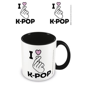K-Pop - I Love K-Pop - Black Coloured Inner Mug in the group MERCHANDISE / Mug / K-Pop at Bengans Skivbutik AB (3779074)