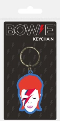 David Bowie - David Bowie (Aladdin Sane) Rubber Keychain in the group OTHER / Merch Keyrings at Bengans Skivbutik AB (3779079)