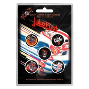 Judas Priest - Button Badge Pack: Turbo in the group CDON - Exporterade Artiklar_Manuellt / Merch_CDON_exporterade at Bengans Skivbutik AB (3779653)