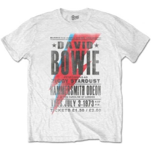 David Bowie - T-shirt - Hammersmith Odeon (Men White) in the group Minishops / David Bowie / David Bowie Merch at Bengans Skivbutik AB (3826313)