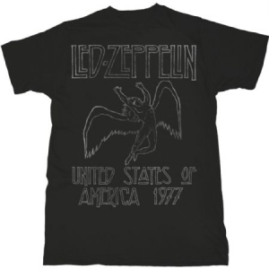 Led Zeppelin/ T-shirt - USA '77  (Men Black) (L) in the group OTHER / -Start Tshirt at Bengans Skivbutik AB (3827656)