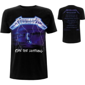 Metallica - Ride The Lightning Tracks Uni Bl T-Shirt in the group OTHER / Merchandise at Bengans Skivbutik AB (3827665r)