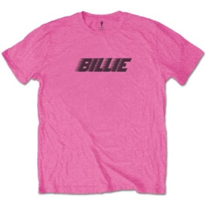 Billie Eilish -  Unisex Tee Pink  Racer Logo & Blohsh (Back Print) (M) in the group MERCHANDISE / T-shirt / Pop-Rock at Bengans Skivbutik AB (3835678)