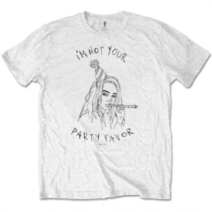 Billie Eilish - Unisex Tee White - Party -   in the group MERCH / T-Shirt /  at Bengans Skivbutik AB (3865150r)