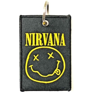 Nirvana  - Keychain: Happy Face (Double Sided) in the group MERCHANDISE / Merch / Hårdrock at Bengans Skivbutik AB (3880830)