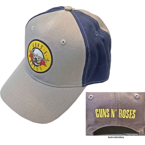Guns N Roses - Circle Logo Grey/Navy Baseball C in the group OTHER / Merch Caps and Hats at Bengans Skivbutik AB (3881289)