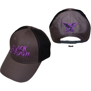 Black Sabbath - Wavy Logo Char/Bl Baseball C in the group MERCHANDISE / Merch / Hårdrock at Bengans Skivbutik AB (3881292)