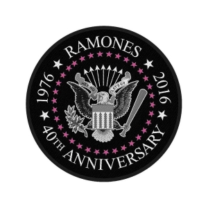 Ramones - 40Th Anniversary Retail Packaged Patch in the group MERCHANDISE / Merch / Punk at Bengans Skivbutik AB (3882144)