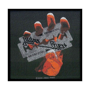 Judas Priest - British Steel Standard Patch in the group MERCHANDISE / Merch / Hårdrock at Bengans Skivbutik AB (3882165)