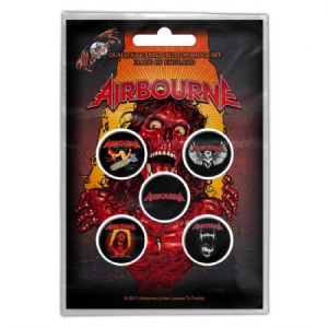 Airbourne - BUTTON BADGE PACK: BREAKIN' OUTTA HELL ( in the group OTHER / Merch Badges at Bengans Skivbutik AB (3882361)