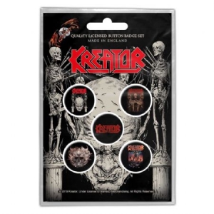 Kreator - BUTTON BADGE PACK: SKULL & SKELETONS (RETAIL PACK) in the group OTHER / Merch Badges at Bengans Skivbutik AB (3882366)