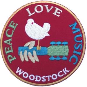 Woodstock - Peace Love Music Patch in the group MERCHANDISE / Accessoarer / Pop-Rock at Bengans Skivbutik AB (3882452)