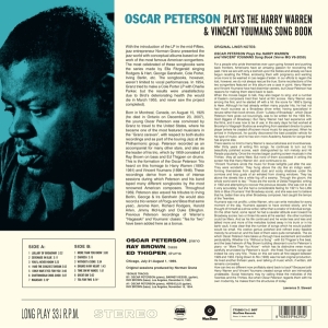Oscar Peterson - Plays The Harry Warren & Vincent Youmans Song Book in the group VINYL / Jazz at Bengans Skivbutik AB (3922605)