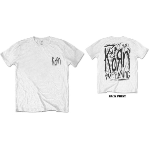 Korn - Scratched Type Uni Wht T-Shirt in the group MERCHANDISE / T-shirt / Hårdrock at Bengans Skivbutik AB (3943037r)