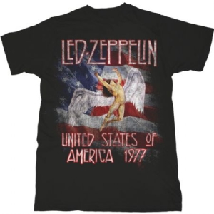 Led Zeppelin -  Unisex Tee: Stars N' Stripes USA '77 (S) in the group OTHER / MK Test 1 at Bengans Skivbutik AB (3943050)