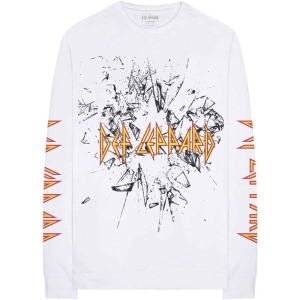 Def Leppard - Shatter Uni Wht Longsleeve in the group MERCHANDISE / T-shirt / Hårdrock at Bengans Skivbutik AB (3943259r)