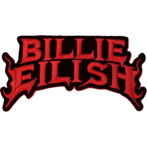 Billie Eilish - Flame Red Woven Patch in the group OTHER / Merch Patch at Bengans Skivbutik AB (3943682)