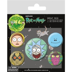 Rick and Morty - Rick and Morty (Heads) Badge Pack in the group OTHER / Merchandise at Bengans Skivbutik AB (3944346)