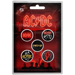 Ac/dc - Ac/Dc Button Badge PAck . Pwr-up in the group OTHER / MK Test 1 at Bengans Skivbutik AB (4045113)