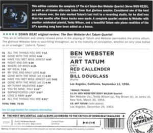 Ben Webster - Ben Webster & Art Tatum Quartet in the group CD / Jazz at Bengans Skivbutik AB (4045941)