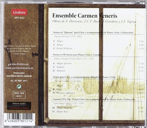 Bach J.C.F./Devienne - Un Viaje Musical Por Euro in the group CD / Övrigt at Bengans Skivbutik AB (4046750)