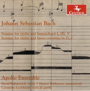 Bach Johann Sebastian - Sonatas For Violin And Harpsichord/Basso in the group CD / Klassiskt,Övrigt at Bengans Skivbutik AB (4048161)