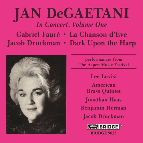 Faure/Druckman - De Gaetani In Concert 1 in the group CD / Klassiskt at Bengans Skivbutik AB (4049627)