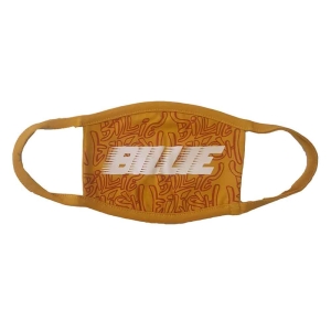 Billie Eilish - Billie Eilish Face Mask : Racer Logo & Graffiti Yellow in the group OTHER / Merch Face Masks at Bengans Skivbutik AB (4064008)