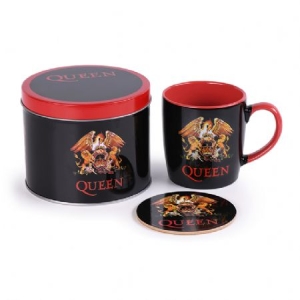 Queen - Queen (Logo) Mug & Coaster In Tin in the group OTHER / MK Export CDON Merch at Bengans Skivbutik AB (4081906)