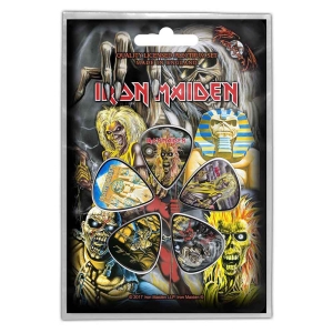 Iron Maiden - Early Albums Plectrum Pack in the group MERCHANDISE / Merch / Hårdrock at Bengans Skivbutik AB (4116561)