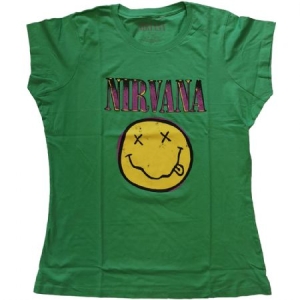 Nirvana - Nirvana Ladies T-Shir : Xerox Smiley Pink in the group CDON - Exporterade Artiklar_Manuellt / T-shirts_CDON_Exporterade at Bengans Skivbutik AB (4132144r)